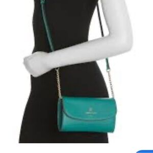 Nanette Lepore Wallet on a Chain Crossbody, Peacock, NWT